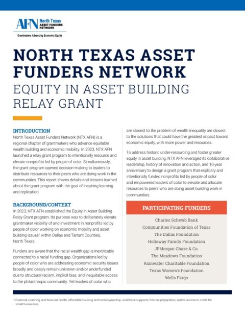 North Texas Relay Grant Report